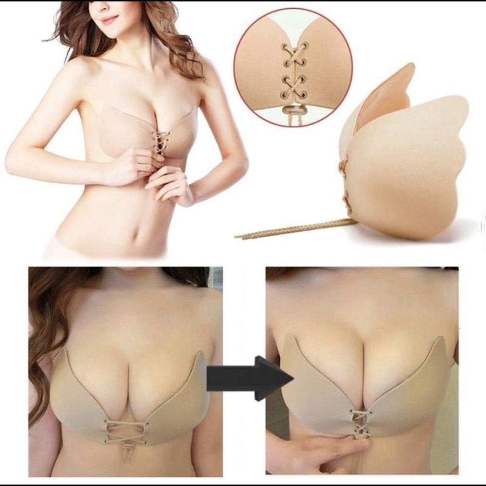 Silicone Adhesive Push Up Strapless Bra - Picture 2 of 5